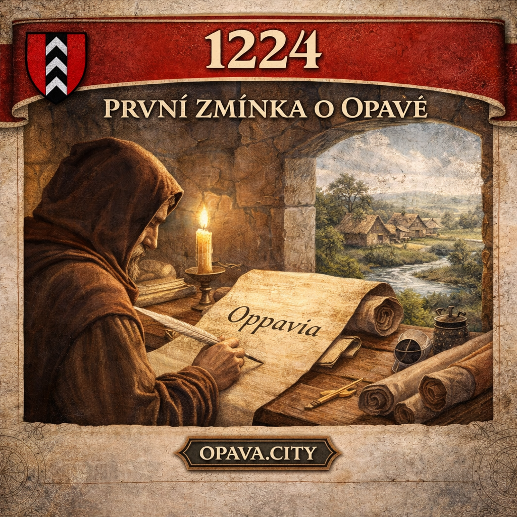 Píše se rok 1224 a bude se o něm hovořit jako o roce, kdy byla založena Opava – latinsky Opavia německy Troppau slezsky Uopava