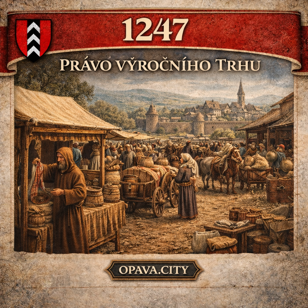 Píše se rok 1247 a Opava dostala právo na konání výročního trhu
